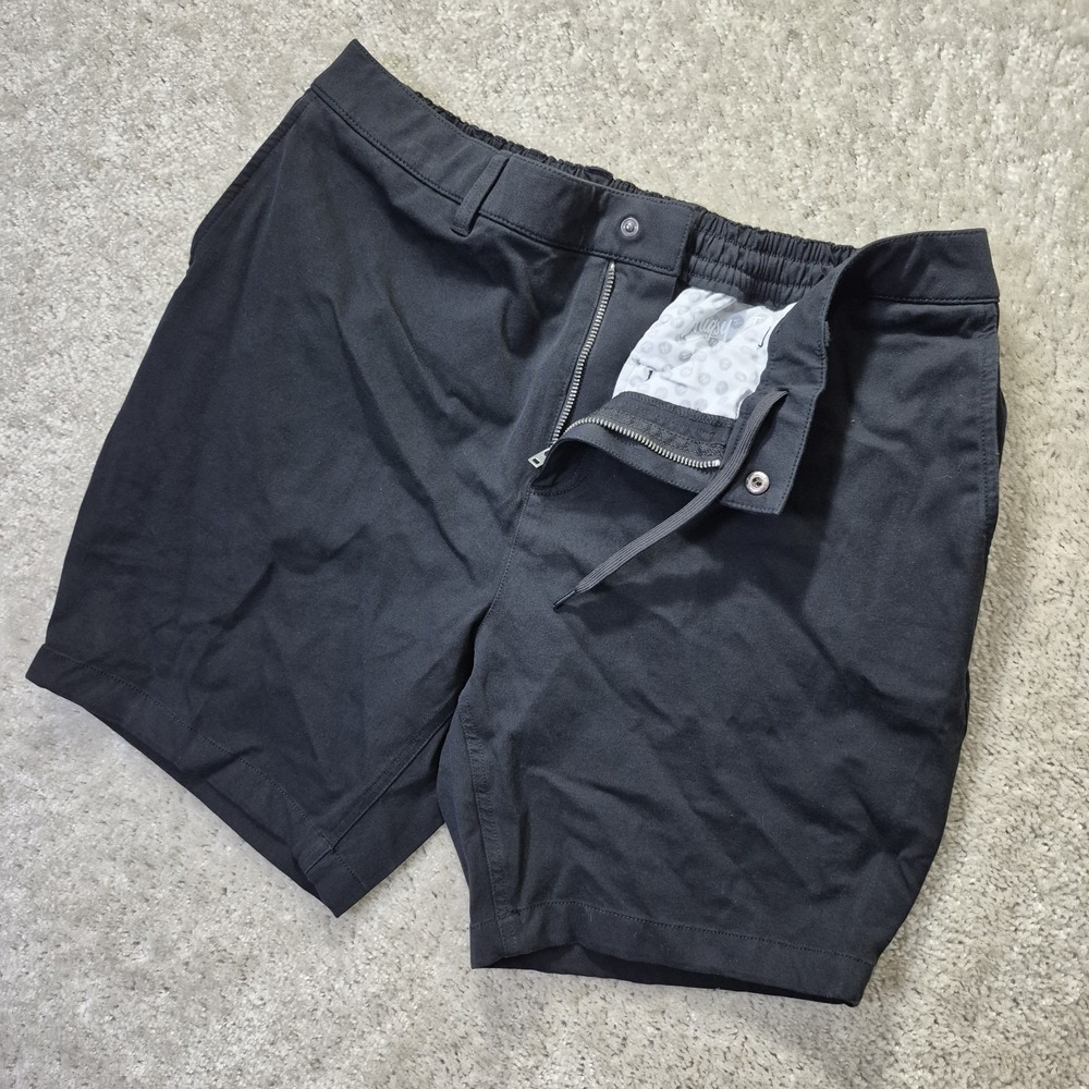 Mugsy Traveler Shorts Men 2XL Black Chino Elastic Waist Lounge Athleisure Skate